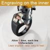 U7 Custom Picture & Text Engraved Ring Stainless Steel 18K Gold Plated Wedding Engagement Heart/Round/Shield/Square Signet Rings Personalized Memory Photo Inside, Gift for Men Women(E-Hexagon-Black)