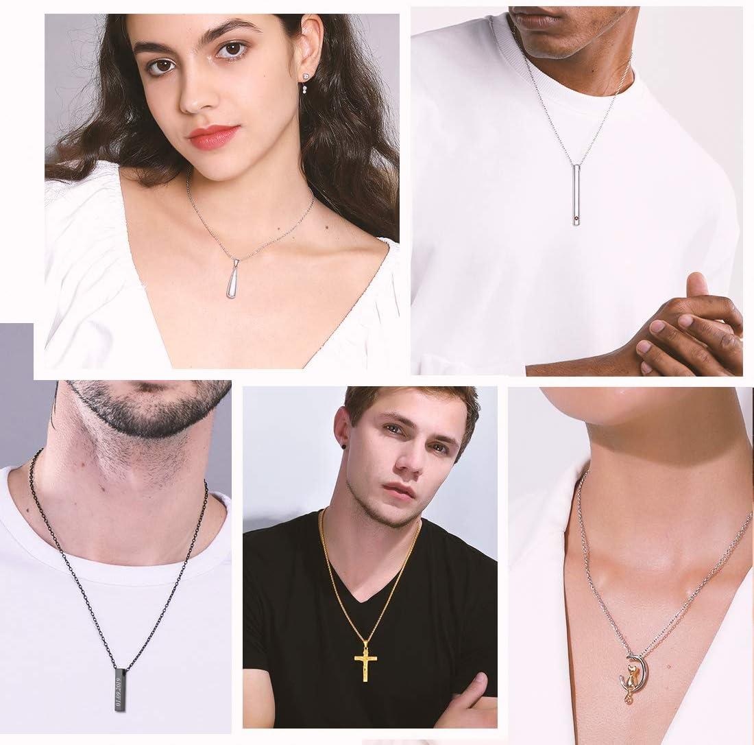 imageUrn Necklace for AshesCustomized Stainless Steel or 18K Gold Plated Cremation Jewelry Memorial Keepsake Urn Lockets Pendant for Men Women Waterproof amp Gift PackedCrucifixGoldBlank
