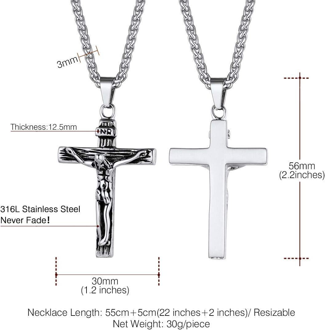 imageUrn Necklace for AshesCustomized Stainless Steel or 18K Gold Plated Cremation Jewelry Memorial Keepsake Urn Lockets Pendant for Men Women Waterproof amp Gift PackedCrucifixstainlessblank