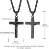 Urn Necklace for Ashes,Customized Stainless Steel or 18K Gold Plated Cremation Jewelry Memorial Keepsake Urn Lockets Pendant for Men Women -Waterproof & Gift Packed(Crucifix-Black(Blank))