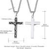 Urn Necklace for Ashes,Customized Stainless Steel or 18K Gold Plated Cremation Jewelry Memorial Keepsake Urn Lockets Pendant for Men Women -Waterproof & Gift Packed(Crucifix-stainless(blank))