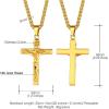 Urn Necklace for Ashes,Customized Stainless Steel or 18K Gold Plated Cremation Jewelry Memorial Keepsake Urn Lockets Pendant for Men Women -Waterproof & Gift Packed(Crucifix-Gold(Blank))