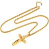 Urn Necklace for Ashes,Customized Stainless Steel or 18K Gold Plated Cremation Jewelry Memorial Keepsake Urn Lockets Pendant for Men Women -Waterproof & Gift Packed(Crucifix-Gold(Blank))
