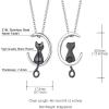 Urn Necklace for Ashes,Customized Stainless Steel or 18K Gold Plated Cremation Jewelry Memorial Keepsake Urn Lockets Pendant for Men Women -Waterproof & Gift Packed(Moon Cat-black(blank))