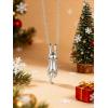 SILVERCUTE Cat Necklaces for Cat Lovers Sterling Silver Womens Jewelry S925 Kitten Pendant Cat Collarbone Necklace(Full cat)