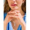 SILVERCUTE Cat Necklaces for Cat Lovers Sterling Silver Womens Jewelry S925 Kitten Pendant Cat Collarbone Necklace(Full cat)