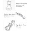 SILVERCUTE Cat Necklaces for Cat Lovers Sterling Silver Womens Jewelry S925 Kitten Pendant Cat Collarbone Necklace(Lovely cz cat)