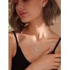 SILVERCUTE Cat Necklaces for Cat Lovers Sterling Silver Womens Jewelry S925 Kitten Pendant Cat Collarbone Necklace(Moon cat)