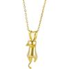 SILVERCUTE Cat Necklaces for Cat Lovers Sterling Silver Womens Jewelry S925 Kitten Pendant Cat Collarbone Necklace(Full cat gold plated)