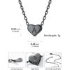 SILVERCUTE Tiny Initial Necklaces 925 Sterling Silver Letter A-Z Letter Pendant for Women Lovers Heart Choker Necklace 16″+2″(A-Black)