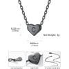 SILVERCUTE Tiny Initial Necklaces 925 Sterling Silver Letter A-Z Letter Pendant for Women Lovers Heart Choker Necklace 16″+2″(C-Black)