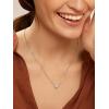 SILVERCUTE Tiny Initial Necklaces 925 Sterling Silver Letter A-Z Letter Pendant for Women Lovers Heart Choker Necklace 16″+2″(F-925 Silver)