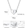 SILVERCUTE Tiny Initial Necklaces 925 Sterling Silver Letter A-Z Letter Pendant for Women Lovers Heart Choker Necklace 16″+2″(F-925 Silver)