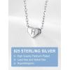 SILVERCUTE Tiny Initial Necklaces 925 Sterling Silver Letter A-Z Letter Pendant for Women Lovers Heart Choker Necklace 16″+2″(H-925 Silver)