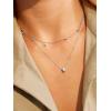 SILVERCUTE Tiny Initial Necklaces 925 Sterling Silver Letter A-Z Letter Pendant for Women Lovers Heart Choker Necklace 16″+2″(H-925 Silver)