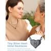 SILVERCUTE Tiny Initial Necklaces 925 Sterling Silver Letter A-Z Letter Pendant for Women Lovers Heart Choker Necklace 16″+2″(H-Black)