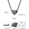 SILVERCUTE Tiny Initial Necklaces 925 Sterling Silver Letter A-Z Letter Pendant for Women Lovers Heart Choker Necklace 16″+2″(H-Black)