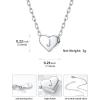 SILVERCUTE Tiny Initial Necklaces 925 Sterling Silver Letter A-Z Letter Pendant for Women Lovers Heart Choker Necklace 16″+2″(J-925 Silver)