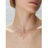 SILVERCUTE Tiny Initial Necklaces 925 Sterling Silver Letter A-Z Letter Pendant for Women Lovers Heart Choker Necklace 16″+2″(J-925 Silver)