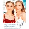 SILVERCUTE Tiny Initial Necklaces 925 Sterling Silver Letter A-Z Letter Pendant for Women Lovers Heart Choker Necklace 16″+2″(R-925 Silver)