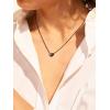 SILVERCUTE Tiny Initial Necklaces 925 Sterling Silver Letter A-Z Letter Pendant for Women Lovers Heart Choker Necklace 16″+2″(S-Black)