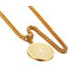 U7 Stainless Steel Cross Necklace for Women Men 18K Gold Plated Crucifix Cross Pendant Necklaces with Leather Rope(A.Cross Medal-Gold)