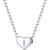 imageSILVERCUTE Tiny Initial Necklaces 925 Sterling Silver Letter AZ Letter Pendant for Women Lovers Heart Choker Necklace 162I925 Silver