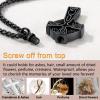 Cremation Necklace for Ashes Ion Plating Black Metal Irish Knot Celtic Cross Pendant Solid Keepsake Necklace for Urn Ashes Grandma/Dad/Husband/Lover