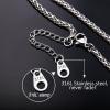 U7 Stainless Steel/Black/18K Gold Plated Celtic Cross Pendant Necklaces for Men Women(Stainless Steel)