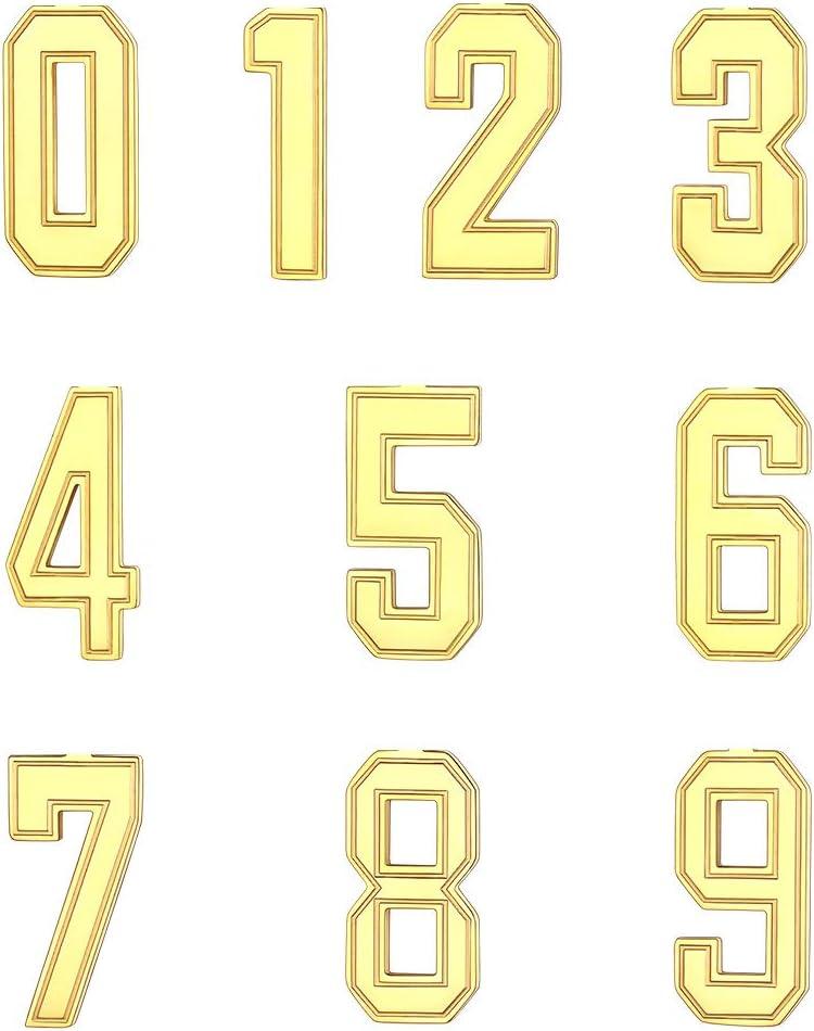 imageU7 099 Number Necklaces Stainless Steel Customizable Number Pendant Gold Plated Athletes Sports Necklace Jersey Number Chains Cuban Link Necklaces for Men Women9Gold