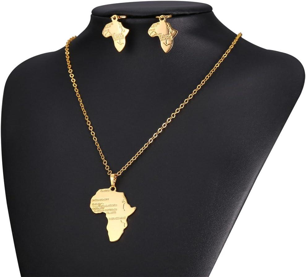 imageU7 Ankh Necklace for Men Women Stainless Steel Black Color Egyptian Jewelry Ankh Cross Pendant Africa Necklaces with Chain 22Map NecklacecEarringsGold