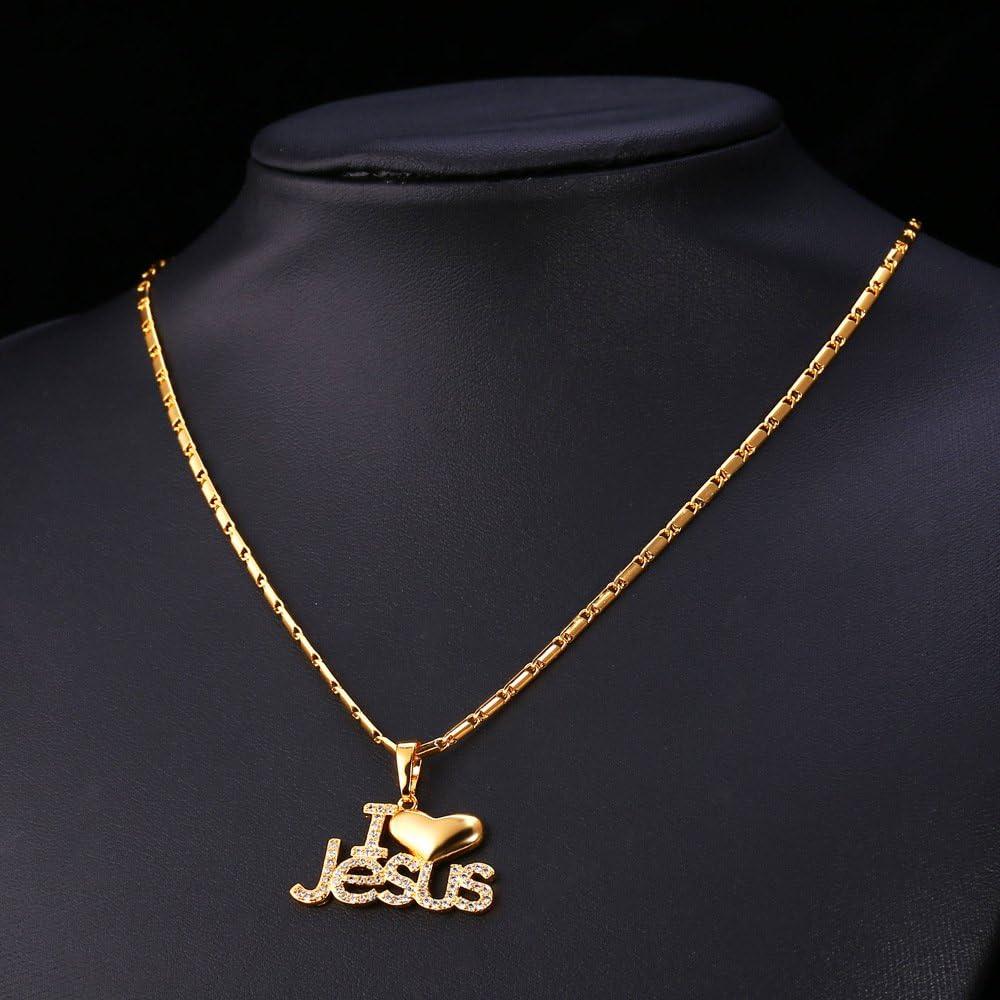 imageU7 Russian Orthodox Cross PendantPraying HandsIchthys Sign for Men Women Stainless Steel 18K Gold Plated Jesus Pendant Christian Religious Necklaces Length 22 Silver Black Goldgold