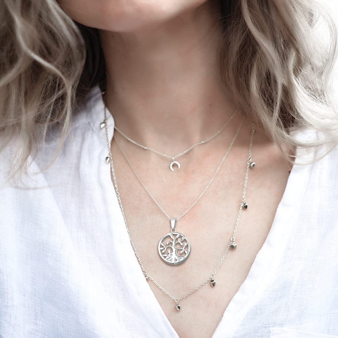 imageUrn Necklace for AshesCustomized Stainless Steel or 18K Gold Plated Cremation Jewelry Memorial Keepsake Urn Lockets Pendant for Men Women Waterproof amp Gift PackedTree of lifeStainlessTextBirthstone