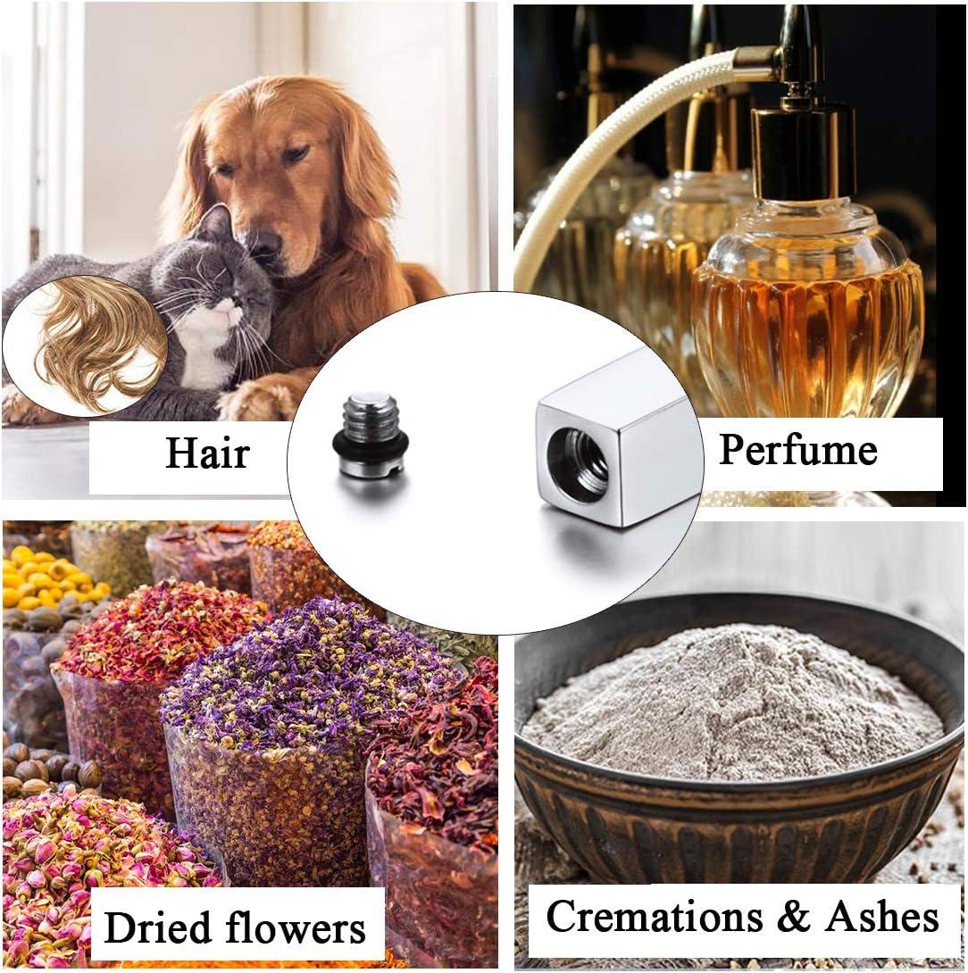 imageUrn Necklace for AshesCustomized Stainless Steel or 18K Gold Plated Cremation Jewelry Memorial Keepsake Urn Lockets Pendant for Men Women Waterproof amp Gift Packed4Sided BarStainlessCustom Text