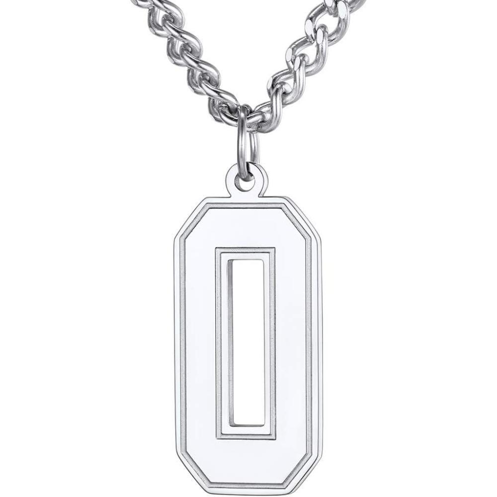 imageU7 099 Number Necklaces Stainless Steel Customizable Number Pendant Gold Plated Athletes Sports Necklace Jersey Number Chains Cuban Link Necklaces for Men Women0Stainless
