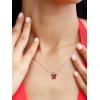 925 Sterling Silver Butterfly Necklace/Antler Deer Necklace,Adjustable Silver Birthstone Necklace for Women,Birthstone Jewelry Gift for Her(01.January(Garnet)-Butterfly)