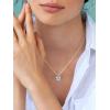 925 Sterling Silver Butterfly Necklace/Antler Deer Necklace,Adjustable Silver Birthstone Necklace for Women,Birthstone Jewelry Gift for Her(03.March(Aquamarine)-Butterfly)