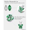925 Sterling Silver Butterfly Necklace/Antler Deer Necklace,Adjustable Silver Birthstone Necklace for Women,Birthstone Jewelry Gift for Her(05.May(Emerald)-Butterfly)