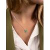 925 Sterling Silver Butterfly Necklace/Antler Deer Necklace,Adjustable Silver Birthstone Necklace for Women,Birthstone Jewelry Gift for Her(05.May(Emerald)-Butterfly)