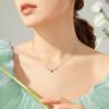 925 Sterling Silver Butterfly Necklace/Antler Deer Necklace,Adjustable Silver Birthstone Necklace for Women,Birthstone Jewelry Gift for Her(05.May(Emerald)-Deer)