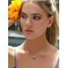 925 Sterling Silver Butterfly Necklace/Antler Deer Necklace,Adjustable Silver Birthstone Necklace for Women,Birthstone Jewelry Gift for Her(09.September(Sapphire)-Butterfly)