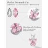 925 Sterling Silver Butterfly Necklace/Antler Deer Necklace,Adjustable Silver Birthstone Necklace for Women,Birthstone Jewelry Gift for Her(10.October(Pink Tourmaline)-Butterfly)