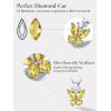 925 Sterling Silver Butterfly Necklace/Antler Deer Necklace,Adjustable Silver Birthstone Necklace for Women,Birthstone Jewelry Gift for Her(11.November(Yellow Topaz)-Butterfly)