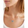 925 Sterling Silver Butterfly Necklace/Antler Deer Necklace,Adjustable Silver Birthstone Necklace for Women,Birthstone Jewelry Gift for Her(12.December(Blue Topaz)-Butterfly)