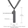 U7 0-99 Number Necklaces Stainless Steel Customizable Number Pendant Gold Plated Athletes Sports Necklace Jersey Number Chains Cuban Link Necklaces for Men Women(1-Stunning Black)
