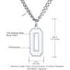 U7 0-99 Number Necklaces Stainless Steel Customizable Number Pendant Gold Plated Athletes Sports Necklace Jersey Number Chains Cuban Link Necklaces for Men Women(0-Stainless)