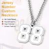 U7 0-99 Number Necklaces Stainless Steel Customizable Number Pendant Gold Plated Athletes Sports Necklace Jersey Number Chains Cuban Link Necklaces for Men Women(00-99 Number Stainless)