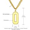 U7 0-99 Number Necklaces Stainless Steel Customizable Number Pendant Gold Plated Athletes Sports Necklace Jersey Number Chains Cuban Link Necklaces for Men Women(0-Gold)