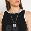 U7 0-99 Number Necklaces Stainless Steel Customizable Number Pendant Gold Plated Athletes Sports Necklace Jersey Number Chains Cuban Link Necklaces for Men Women(00-99 Number Stainless)