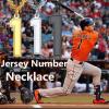 U7 0-99 Number Necklaces Stainless Steel Customizable Number Pendant Gold Plated Athletes Sports Necklace Jersey Number Chains Cuban Link Necklaces for Men Women(1-Stainless)